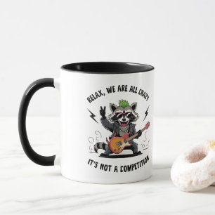 Funny Rocking Racoon Tasse