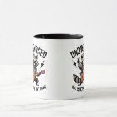 Funny Rocking Racoon Tasse (Zentrum)
