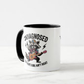 Funny Rocking Racoon Tasse (Vorderseite Links)