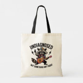 Funny Rocking Racoon Tragetasche (Rückseite)