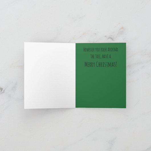 Funny Rocking rund um die Weihnachtsbaumkarte Karte (Innenseite)