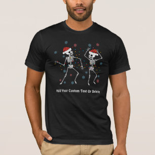 Funny Rocking Spooky Tanzen Skelett Weihnachten T-Shirt