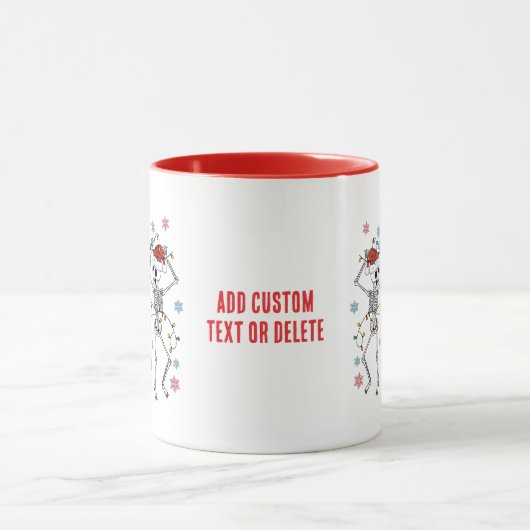 Funny Rocking Spooky Tanzen Skelett Weihnachten Tasse (Zentrum)