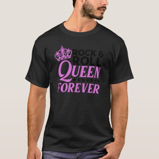 Funny Rock'n'Roll Queen Concert for Women Ladys T-Shirt (Vorderseite)
