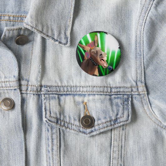 Funny Rockstar Donkey Button (Beispiel)