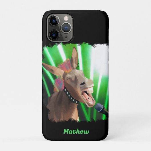 Funny Rockstar Donkey Case-Mate iPhone Hülle (Rückseite)
