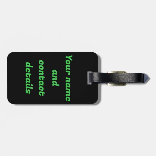 Funny Rockstar Donkey Gepäckanhänger (Rückseite horizontal)