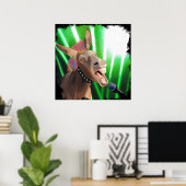 Funny Rockstar Donkey Poster (Heimbüro)