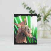 Funny Rockstar Donkey Postkarte (Stehend Vorderseite)