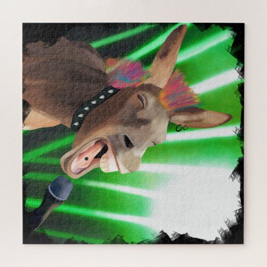 Funny Rockstar Donkey Puzzle (Horizontal)