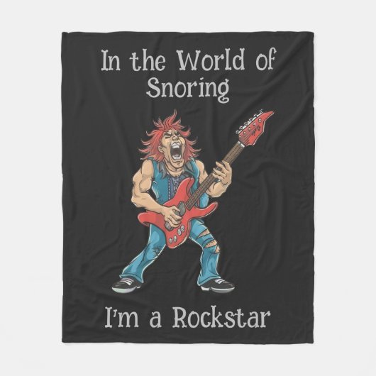Funny Rockstar Fleecedecke (Vorderseite)