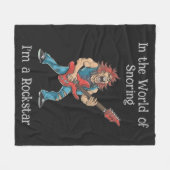 Funny Rockstar Fleecedecke (Vorderseite (Horizontal))