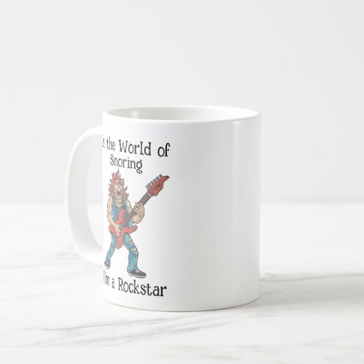 Funny Rockstar Kaffeetasse (Vorderseite Links)