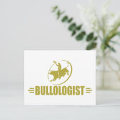 Funny Rodeo Bull Rider Postkarte (Stehend Vorderseite)
