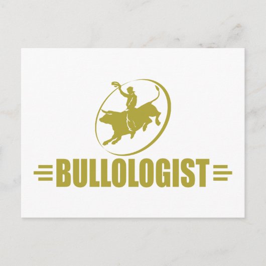 Funny Rodeo Bull Rider Postkarte (Vorderseite)