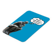 Funny Rodin Thinker Statue - Pizza oder Thai Food? Magnet (Linke Seite)