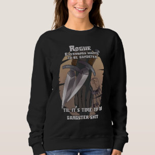 Funny Rogue Gangster Dagger Tabletop Rpg Gamer Sweatshirt