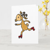 Funny Roller Skaten Goat Scapegoat Karte (Gelbe Blume)