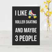 Funny Roller Skating Cards Skate Skater Humor Karte (Gelbe Blume)
