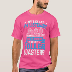 Funny Roller Untersetzer Theme Park Rollercoaster T-Shirt