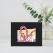 Funny Rollercoaster Vergnügungspark Geschenk Postkarte (Stehend Vorderseite)