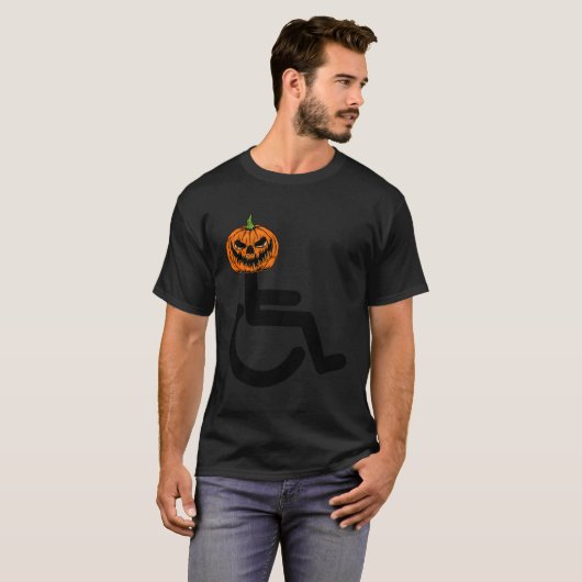Funny Rollstuhl Halloween T-Shirt Rollstuhl Hallow (Vorne ganz)