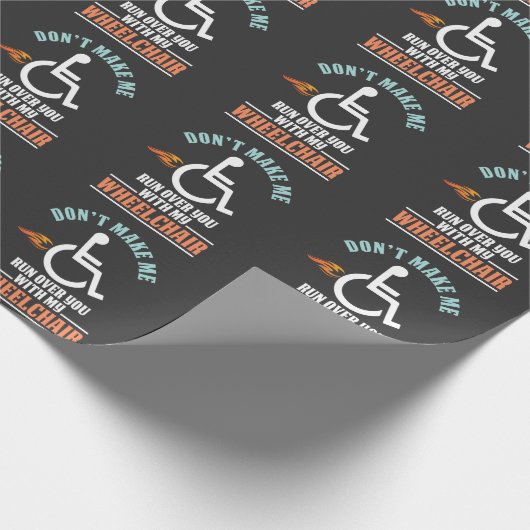 Funny Rollstuhl Joke for Comedian Geschenkpapier (Ecke)