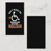 Funny Rollstuhl Joke for Comedian Visitenkarte (Vorne/Hinten)