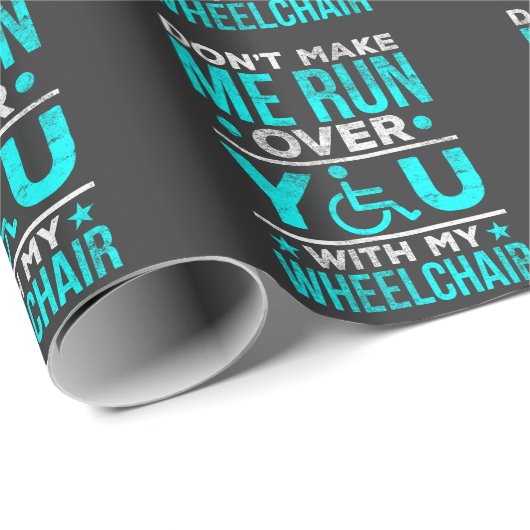 Funny Rollstuhl Joke für humorvollen Krieger Geschenkpapier (Rolleneckpunkt)
