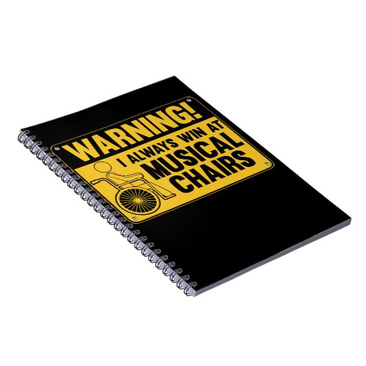 Funny Rollstuhl Musicalstuhl Spaß Notizblock (Rechte Seite)