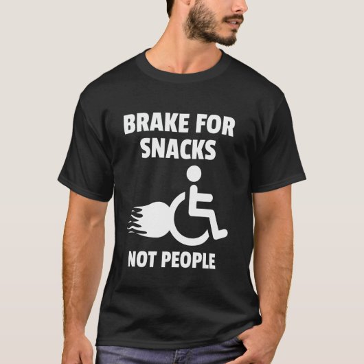 Funny Rollstuhl Spaß Behinderte T-Shirt (Vorderseite)