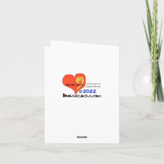 Funny Roma Day Card mit Fortune Teller Karte (Rückseite)