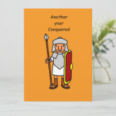 Funny Roman Legionary Birthday Party Invitation  Einladung (Stehend Vorderseite)