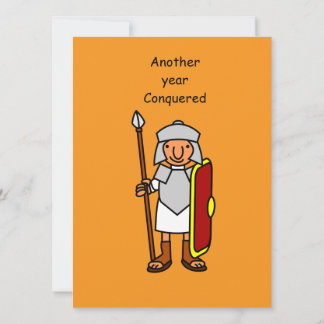 Funny Roman Soldier  Birthday Party Invitation  Einladung