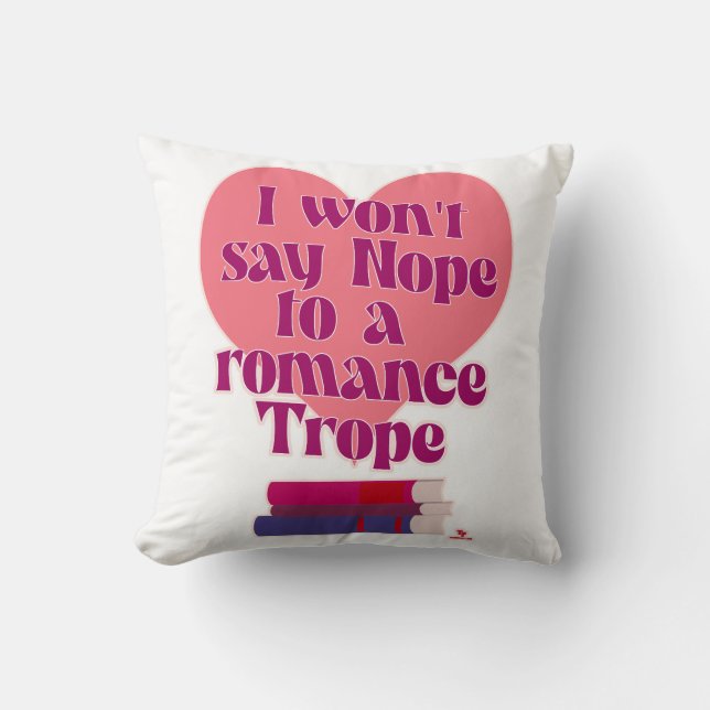 Funny Romance Trope Reader Liebe Motto Kissen (Vorderseite)