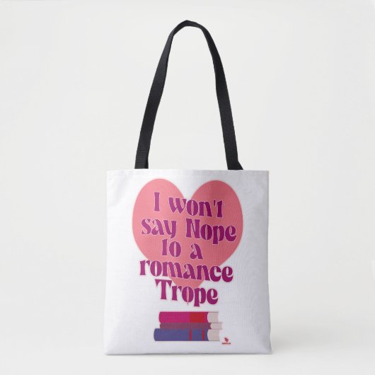 Funny Romance Trope Reader Liebe Motto Tasche (Vorderseite)