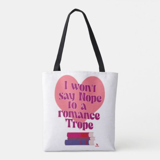 Funny Romance Trope Reader Liebe Motto Tasche (Rückseite)