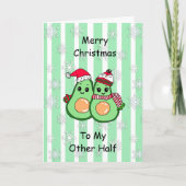 Funny Romantic Christmas Card für Paare Karte (Vorderseite)