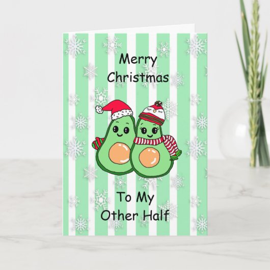 Funny Romantic Christmas Card für Paare Karte (Vorderseite)