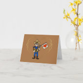 Funny Romantic Cowboy Lover Card Karte (Gelbe Blume)