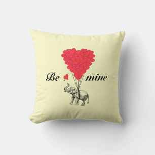 Funny romantic Elefanten Valentines Kissen