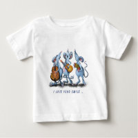 Funny Romantic Mouse Band Baby T-Shirt
