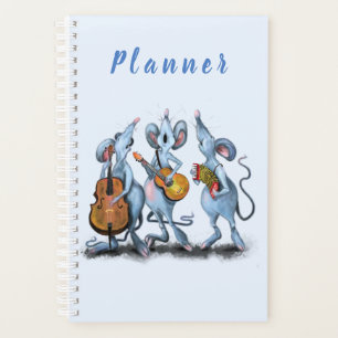 Funny Romantic Mouse Band - Cartoon Tier Zeichnend Planer