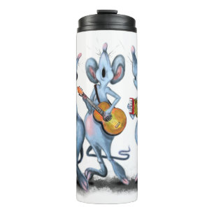 Funny Romantic Mouse Band - Cartoon Tier Zeichnend Thermosbecher