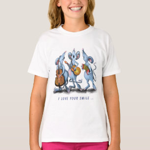 Funny Romantic Mouse Band - Custom Text - Spaß T-Shirt