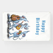 Funny Romantic Mouse Band - Happy Birthday Banner (Horizontal)