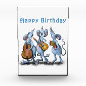 Funny Romantic Mouse Band - Happy Birthday Fotoblock (Vorderseite)