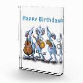 Funny Romantic Mouse Band - Happy Birthday Fotoblock (Rechts)