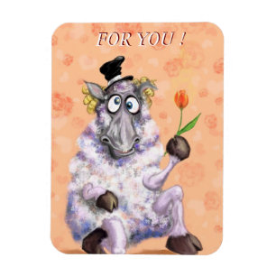 Funny Romantic Ram Magnet