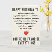 Funny Romantic Raunchy Sweetheart Geburtstag Karte (Gelbe Blume)